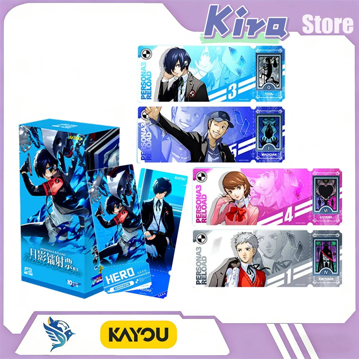 

2026 Kayou New Goddess Phantom Thieves 3 Reload Moonlight Laser Ticket Card Официальная лицензионная коллекционная карта игровой периферии