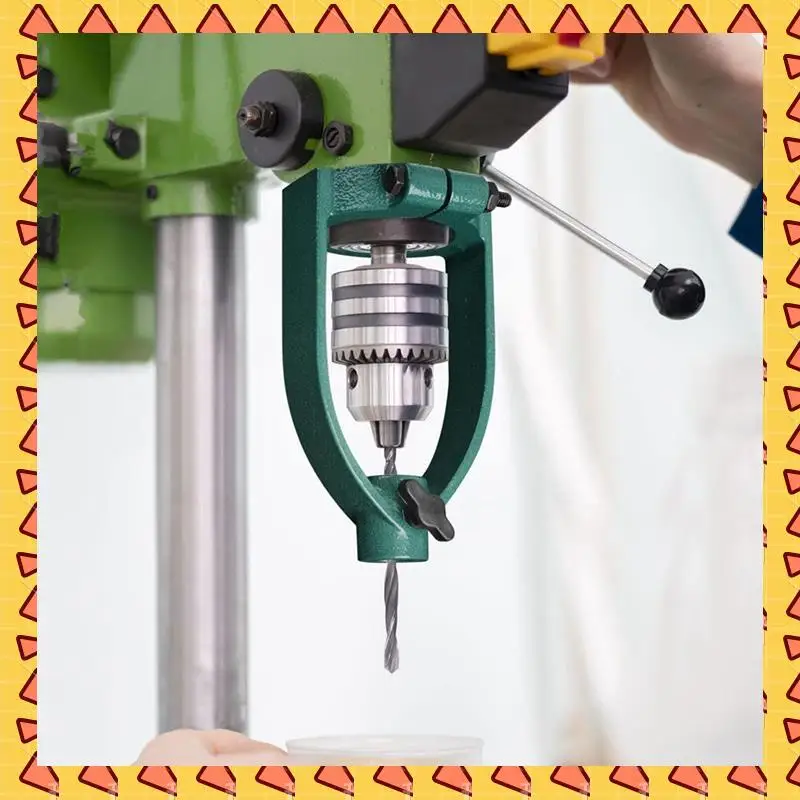 A008 Square Hole Drill Bit Adapter Drill Attachment For Table Drill Non-Slip Square Hole Hand Drills Fixing Bracket White Durabl