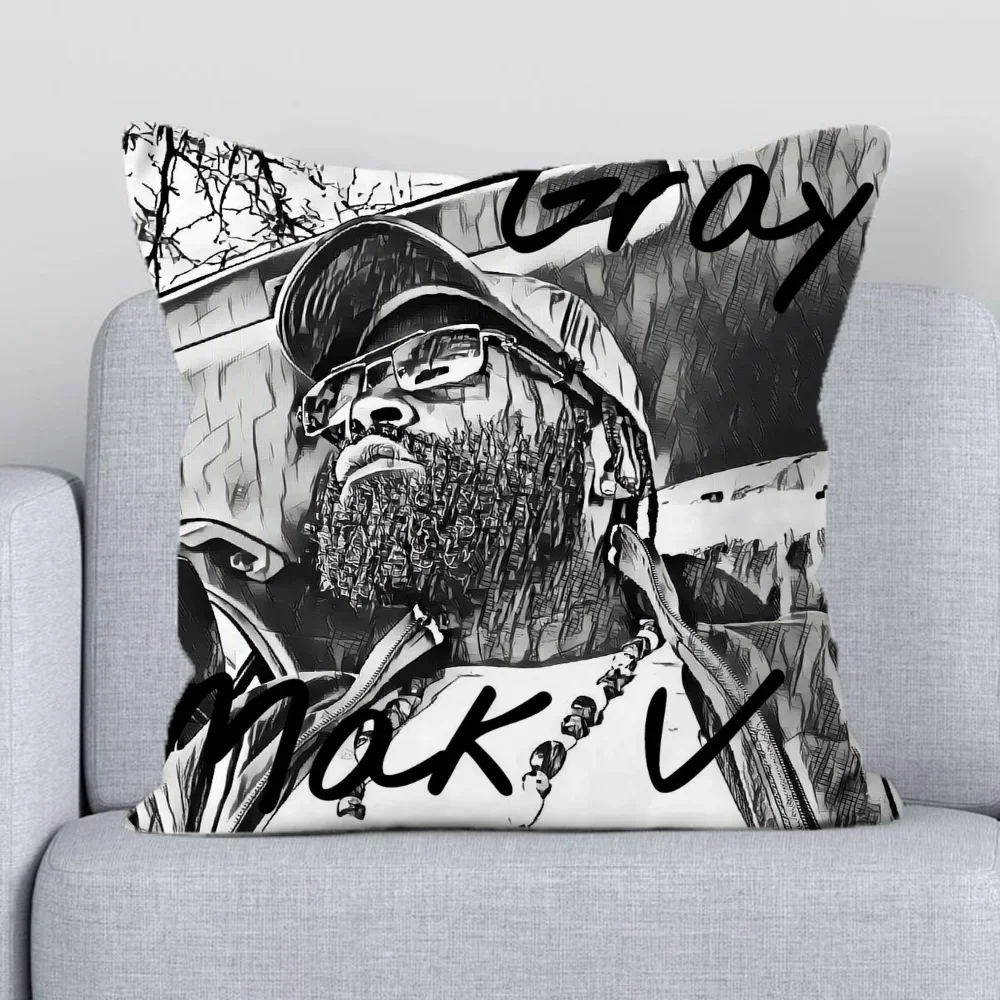 Hip Hop Music Rap Star Cushions Cover 45*45 Pillowcase Sofa Cushion Fall Decor Decorative Pillowcases 40x40 Pillow Hugs Pillows