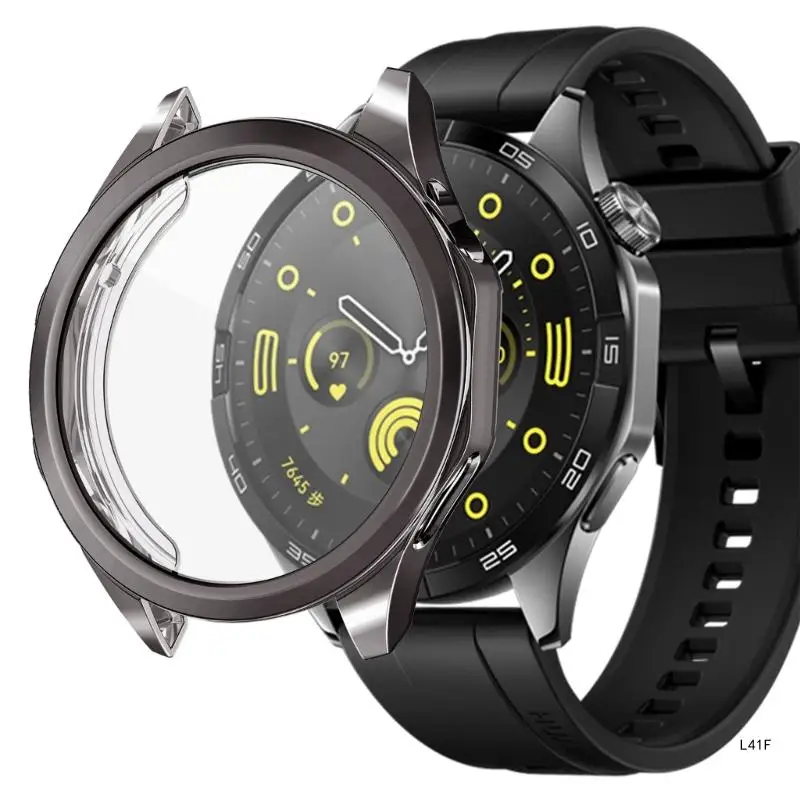 Thích hợp cho GT4 41/46mm Vỏ bảo vệ đồng hồ thông minh Smartwatch Nhẹ bền TPU Vỏ vỏ chống sốc Vỏ ốp lưng