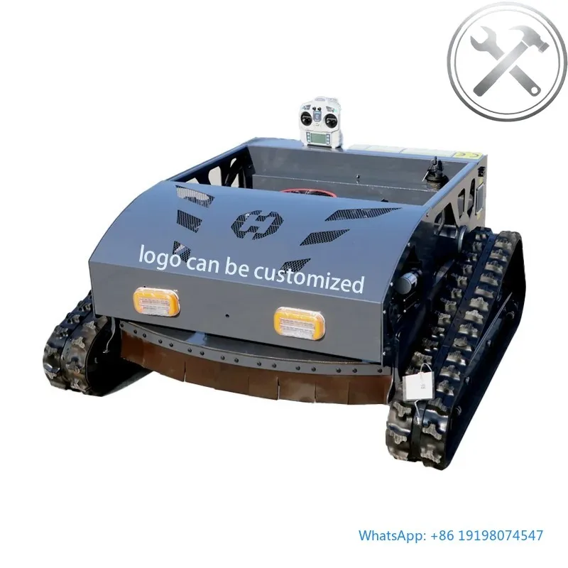 

Remote Control Crawler Lawn Mower Fully Automatic Garden Grass Shredder Intelligent Lawn Mower Farm Equipment