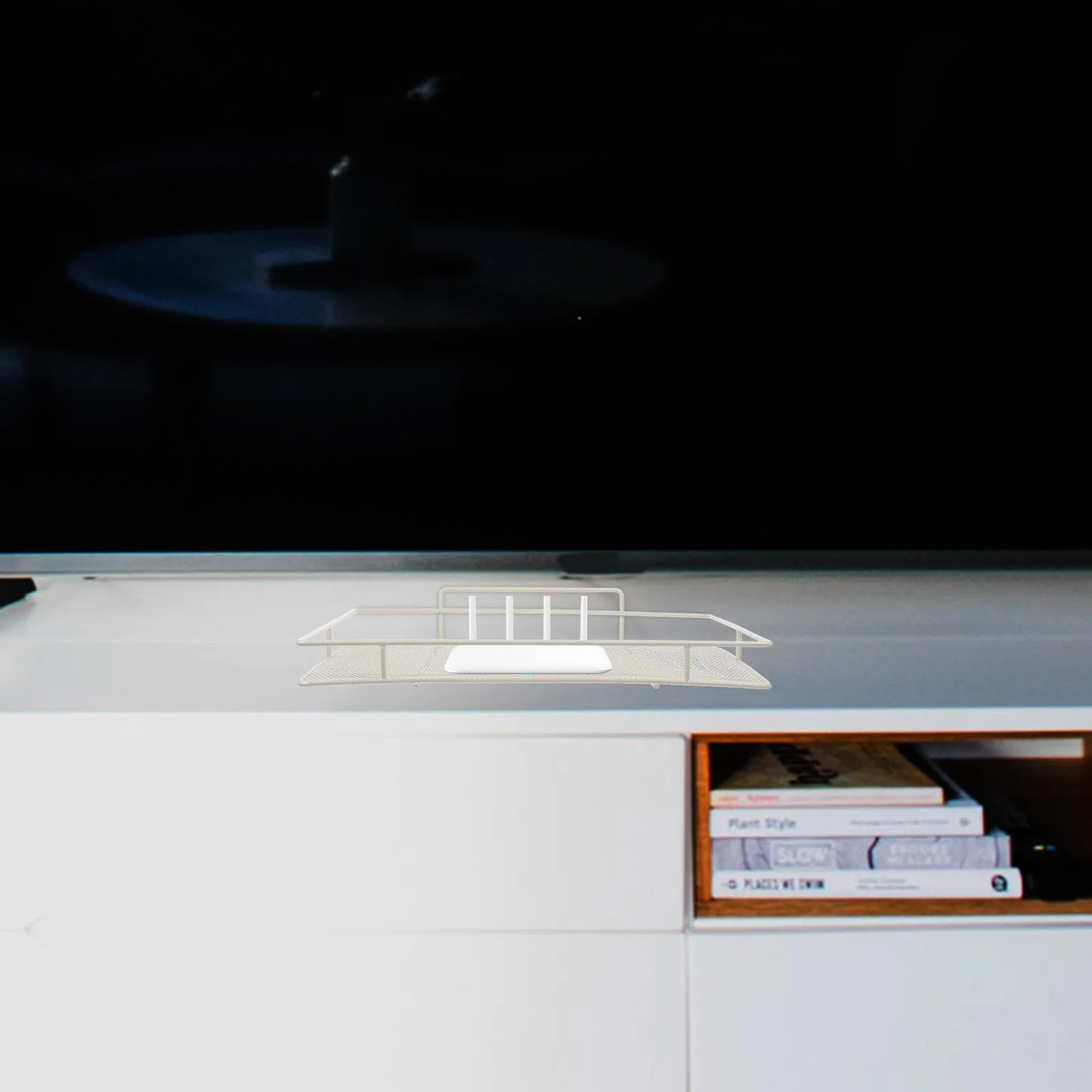 라우터 보관 랙 벽걸이 선반 강력한 베어링 용량 라우터 케이블 박스 카메라용 벽걸이 홀더 설치가 용이함