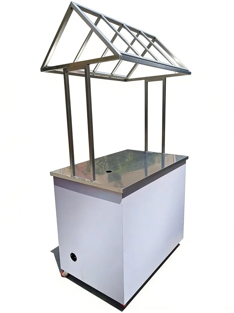 Modern stainless steel snack car night market stall outdoor commercial durable environmental protection metal plate