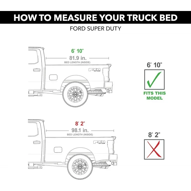 Truxport soft roll up truck bed tonneau cover | 279101 | fits 2017 - 2024 Ford F-250/350/450 Super Duty 6' 10 