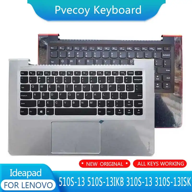 

New For Ideapad 510S-13 510S-13IKB 310S-13 310S-13ISK Laptop Palmrest Case Keyboard US English Version Upper Cover