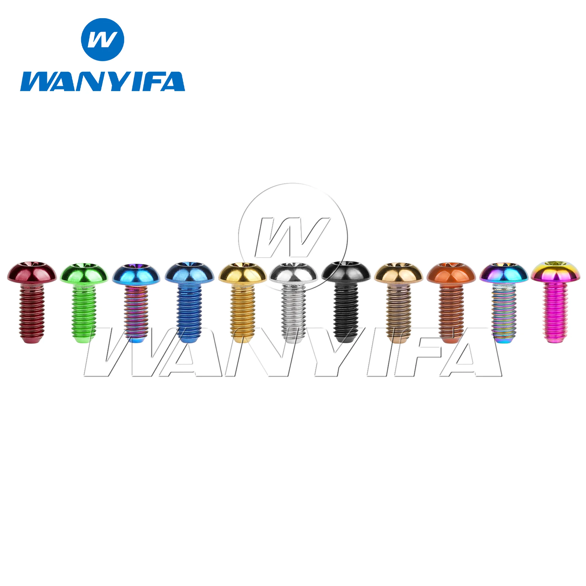 Wanyifa Titanium Bolt M5x10mm T25 Torx Head Ti Screws for Bike Disc Brake Rotors Mountain&Road Bike