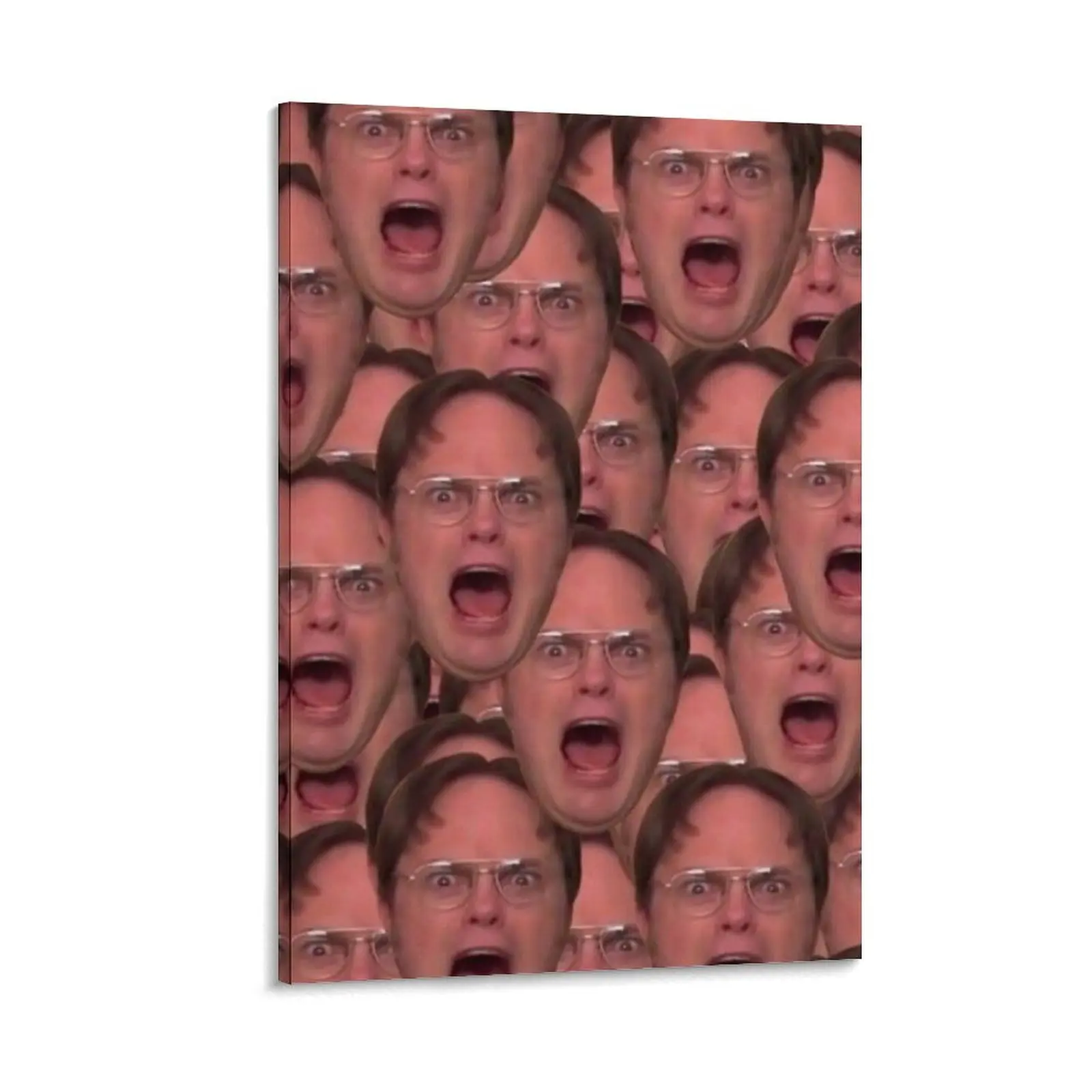 

Dwight kurt schrute the office funny face collage Canvas Painting room decorations aesthetic bedrooms decorations