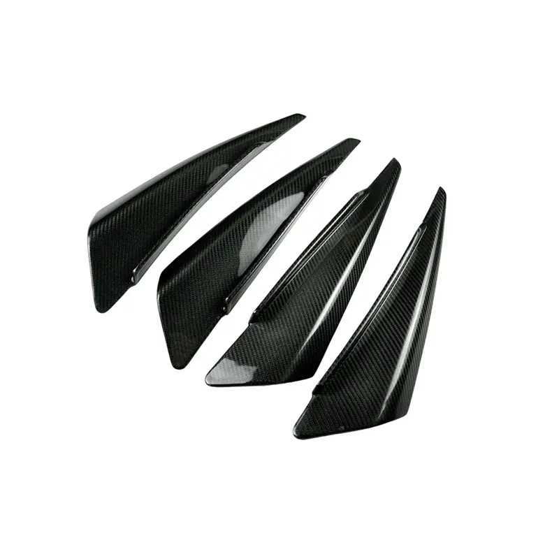 カーボンファイバートリムステッカーフロントバンパースプリッタースポイラーカバー車用フェラーリ F8 トリビュート 2019-2023-Y44A