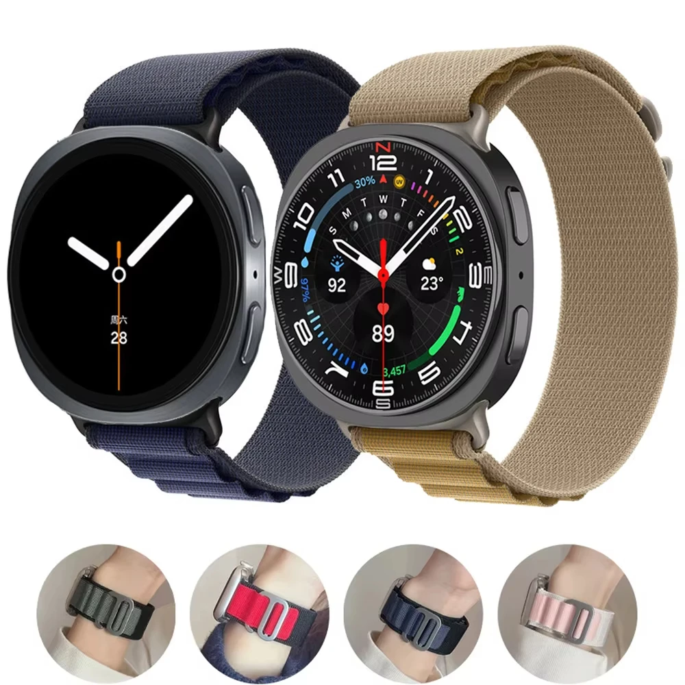 Armband für Samsung Galaxy Watch 8/8 Classic/Ultra 47 mm 44 mm 40 mm Armband Alpine Loop Sportarmband Correa Galaxy Watch 8 Band