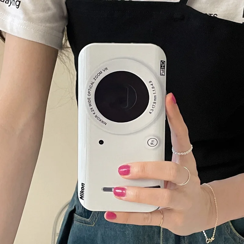 New creative slide retro camera styling for Apple 13 mobile phone case iphone14promax12 all-inclusive