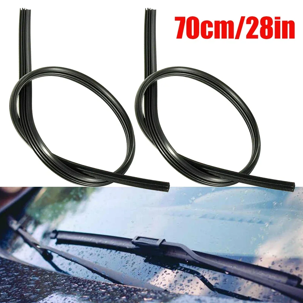 1/2Pcs Vehicle Insert Soft Rubber Strip (Refill) For Frameless Wiper 6.5mm 28\