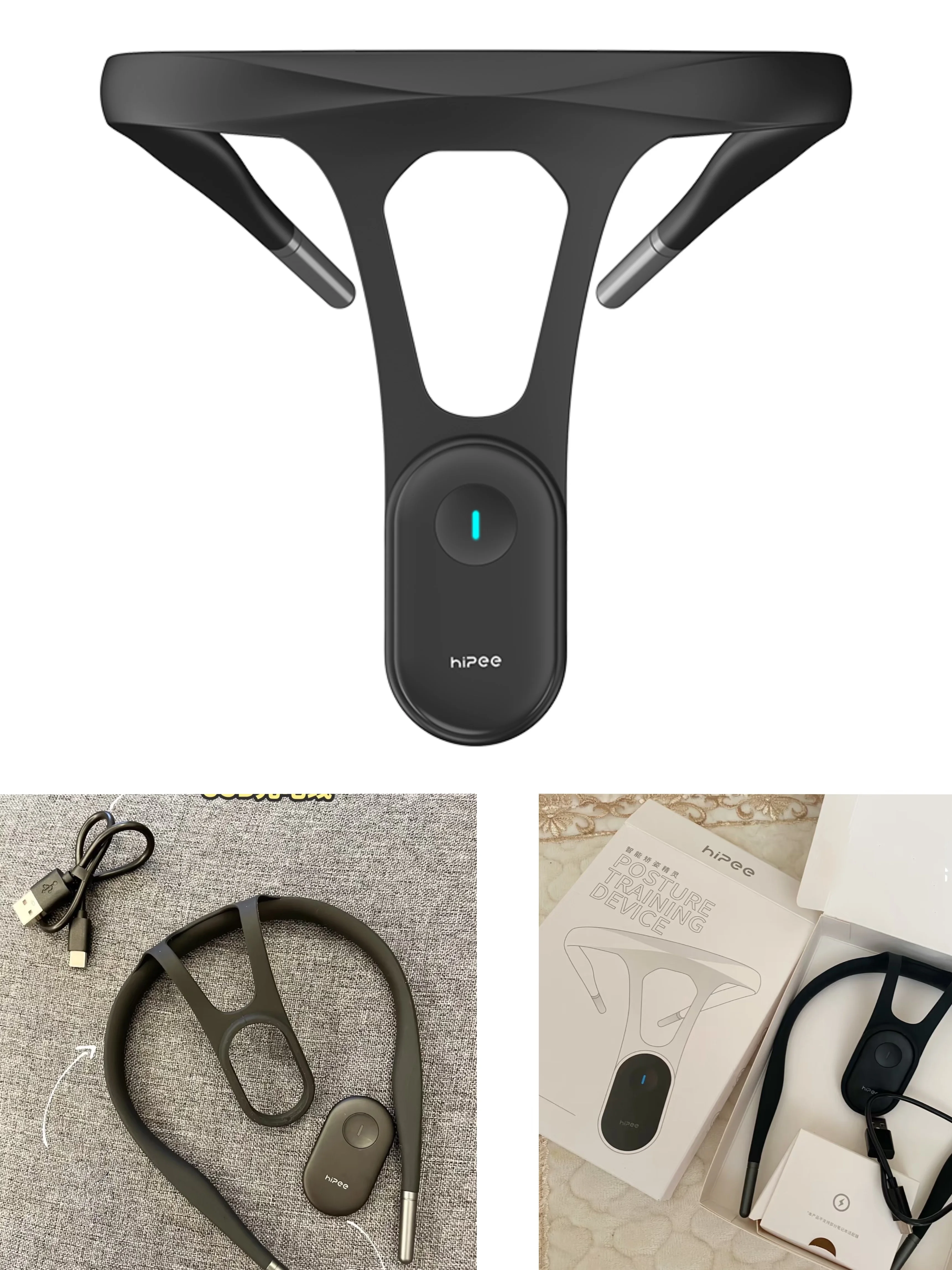 

Global Version Hipee P1 Posture Corrector Device Neck Back Shoulder Reminder Realtime Remind Training for Adult
