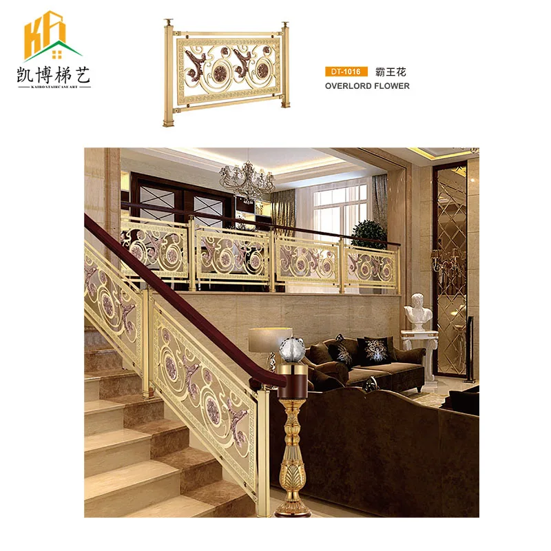 custom.Aluminum alloy staircase column European style light luxury column Domestic staircase column Duplex Aluminum art st