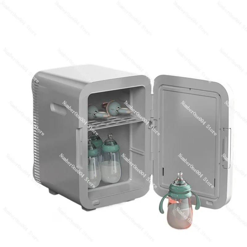 Mini Fridge - Dual Use for Home/Car, Cosmetic & Medicine Cooler, Compact Freezer for Ice Cream/Beverage