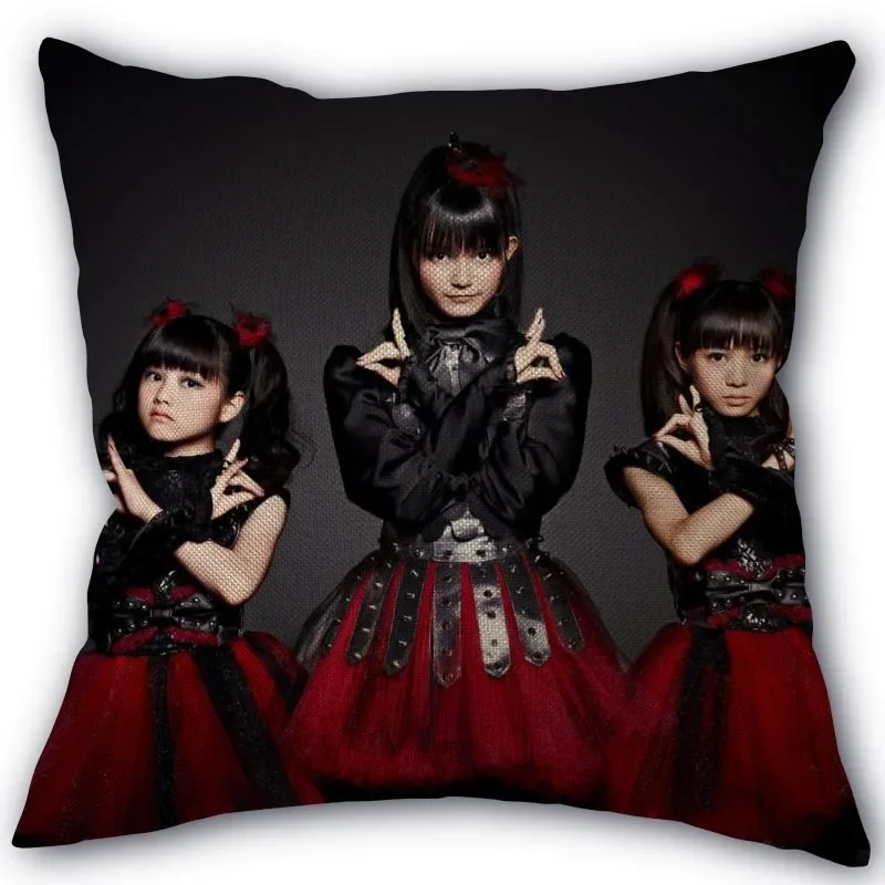 Nice Babymetal Pillowcase Cotton Linen Fabric Square Zipper Pillowcase 45X45cm Wedding Decorative Pillow Cover 11-17