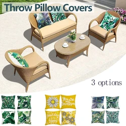 Throw Pillow Covers Waterproof Cushion Throw Pillow Cover breathable comfortable Tropical Plants Decoration Square Pillowcase