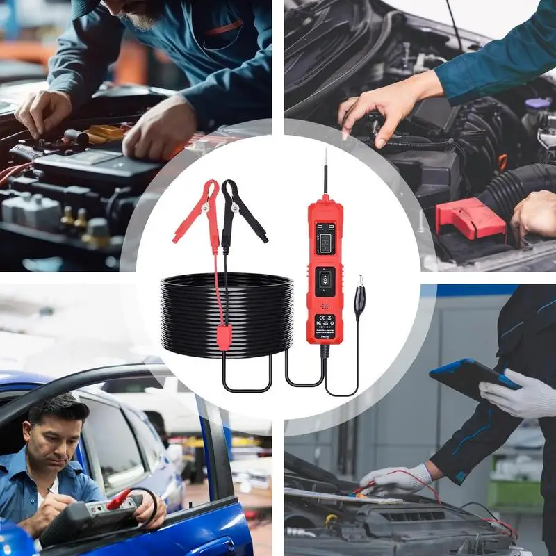 Automotive Test Light 36 Volt Test Light Probe Tester Circuit Tester Electrical System Tools Multifunctional Automotive Short