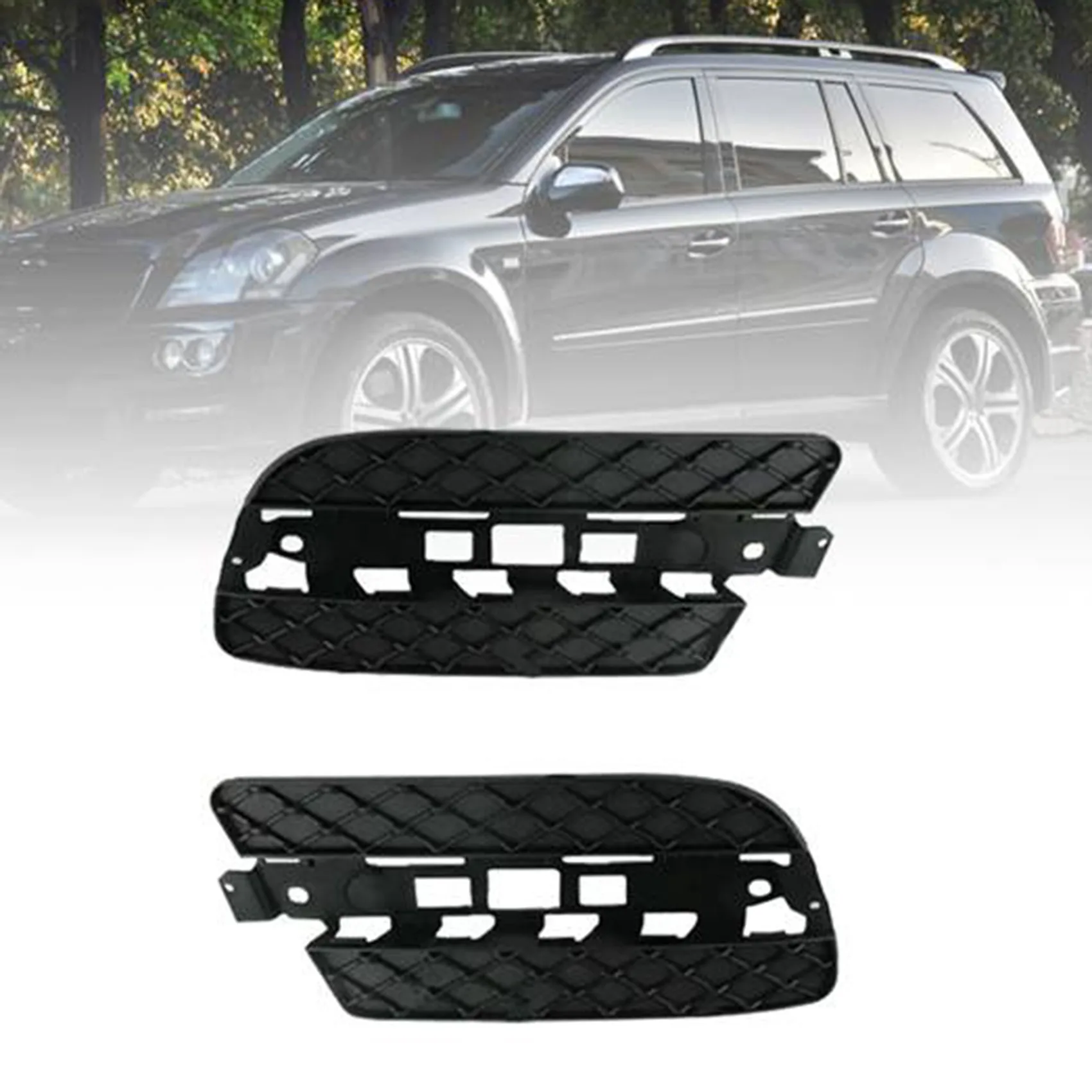 1648847122 1648847222 Front Bumper Fog Light Grille Trim Cover for Mercedes-Benz X164 GL350 GL450 2010-2012