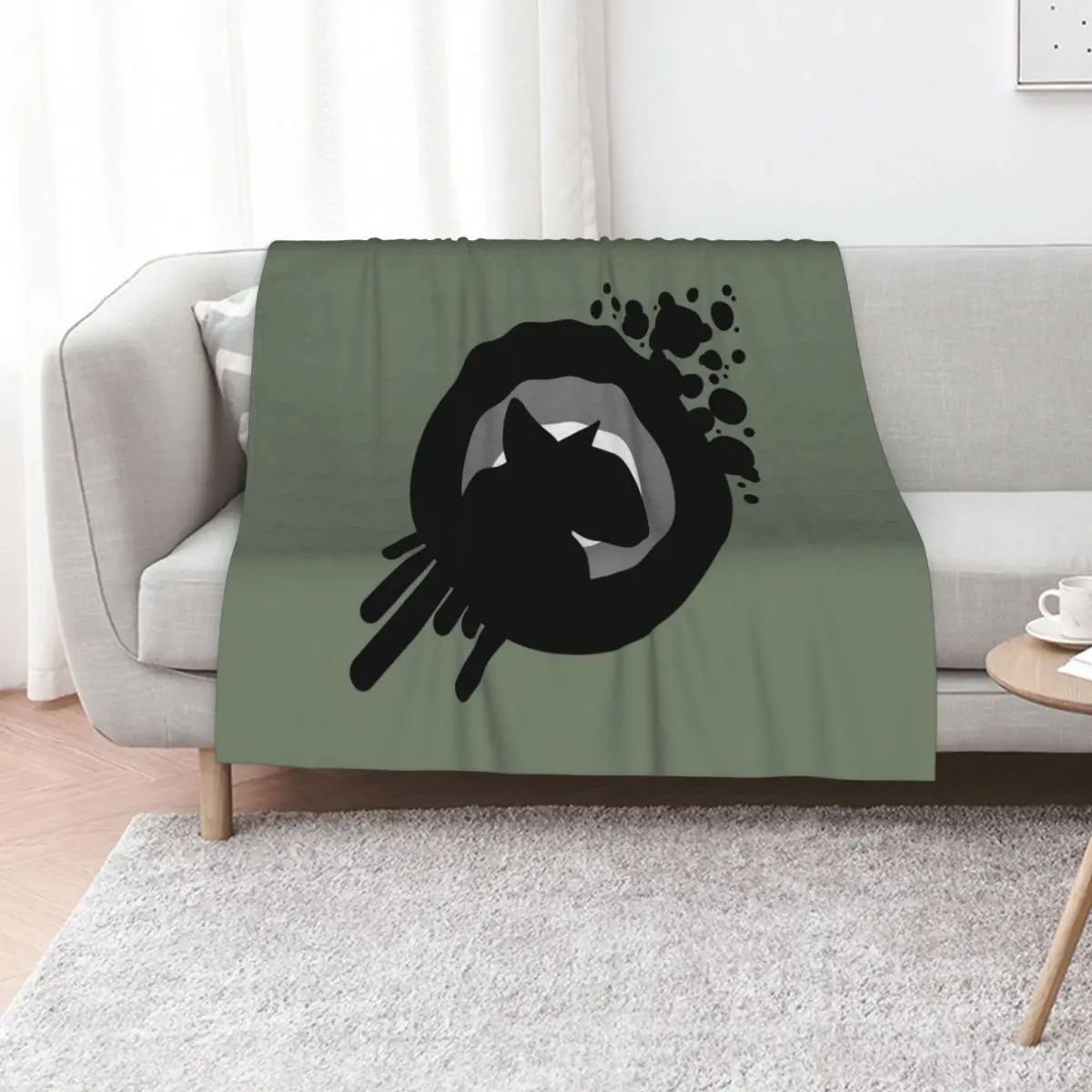 Bullterrier Target Graphic Grey Throw Blanket Soft Big anime For Baby Decorative Throw manga Picnic Blankets