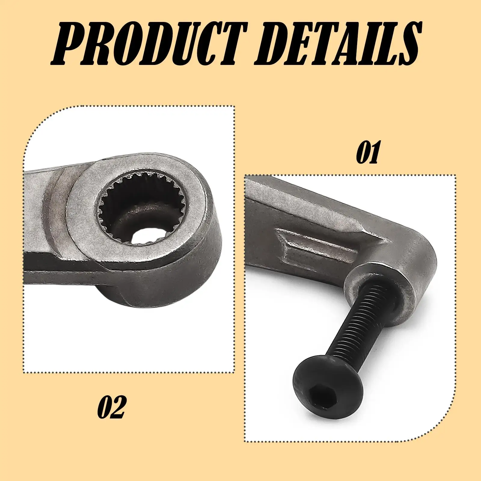 Steel Servo Horn Heavy Duty,Professional 8247x Replace Part,Steering Arm RC Car Accessories Car Part for 1/4