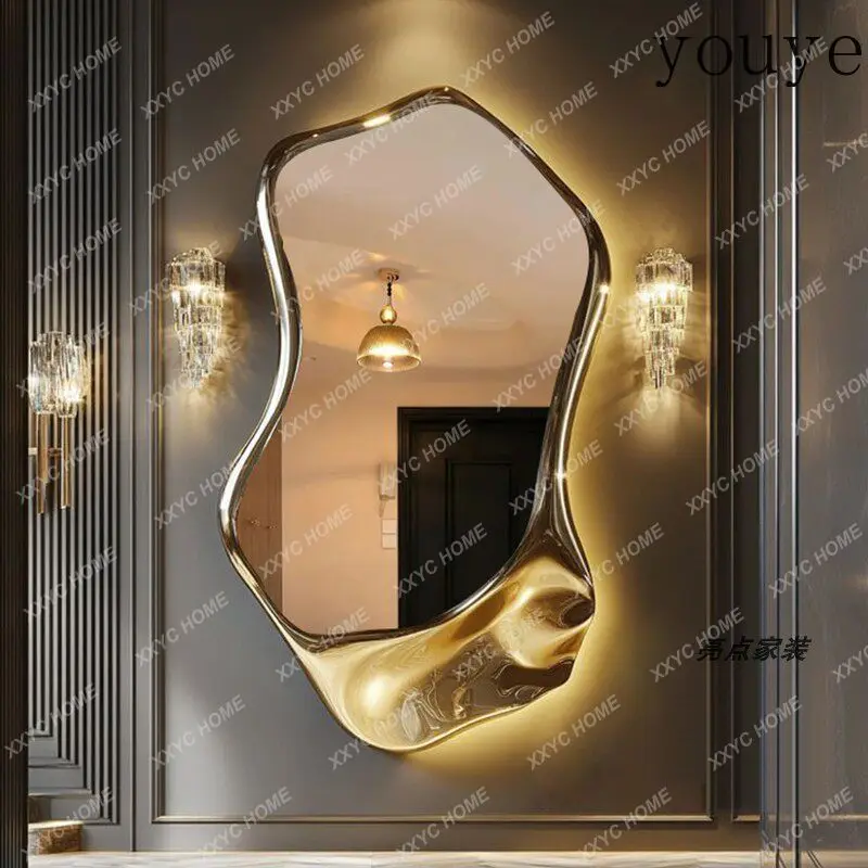 Premium dressing mirror, classic irregular-shaped mirror, wall-mounted full-length mirror creativity