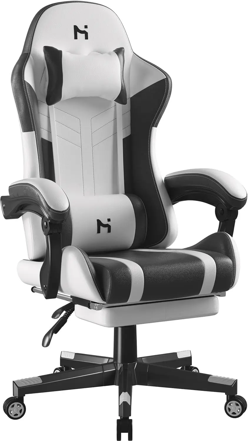 HLDIRECT Gaming Chair, Video Game Chair, Gamer Computer Chair, Ergonomic Gaming Chairs for Adults with Headrest and Lumbar Suppo