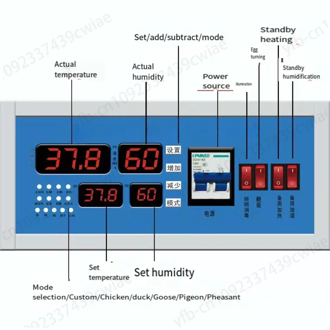 Automatic Intelligent Incubator  Small Chicken Duck Goose Pigeon Quail Egg Household Egg Incubator