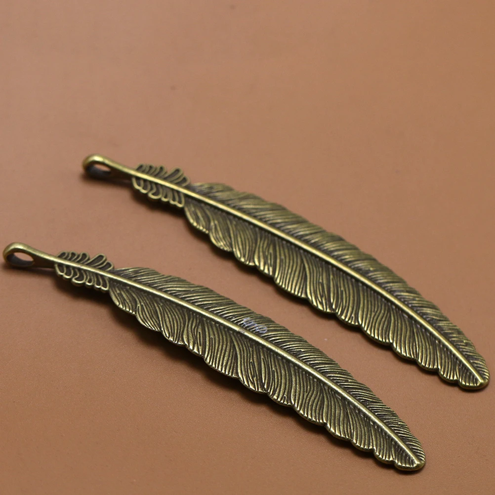 

10pcs Alloy Quill Pendant Charms Diy Jewelry Making Accessories Earrings Bookmark Bronze Durable Unique Design