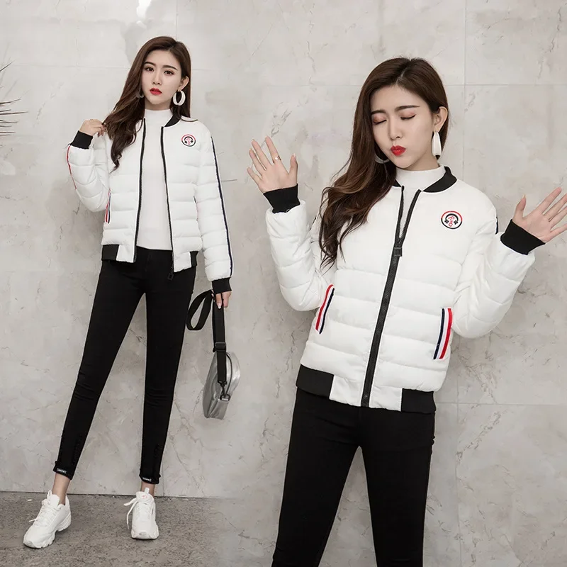 Parkas matelassés pour femmes, manteaux de trajet coréens, manteau bouffant d'hiver, mode col montant, manches longues, fermetures éclair, vêtements noirs pour femmes