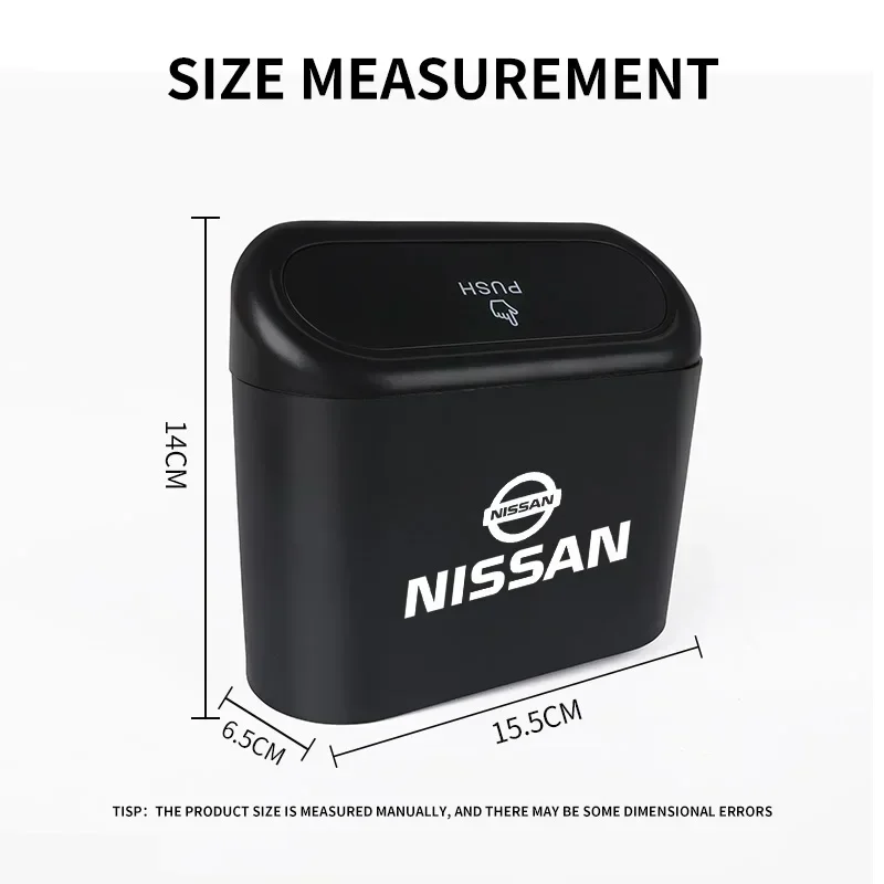 Car Trash Bin Hanging Vehicle Garbage Dust Case Storage Box For Nissan Nismo Juke Note Versa Almera X-Trail Xterra Qashqai