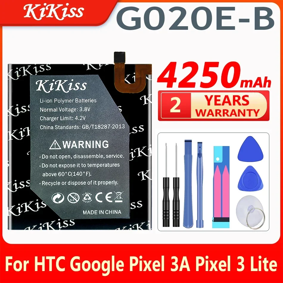 KiKiss 4250mAh G020E-B Replacement Battery For HTC Google Pixel 3A Pixel 3lite Pixel 3 Lite