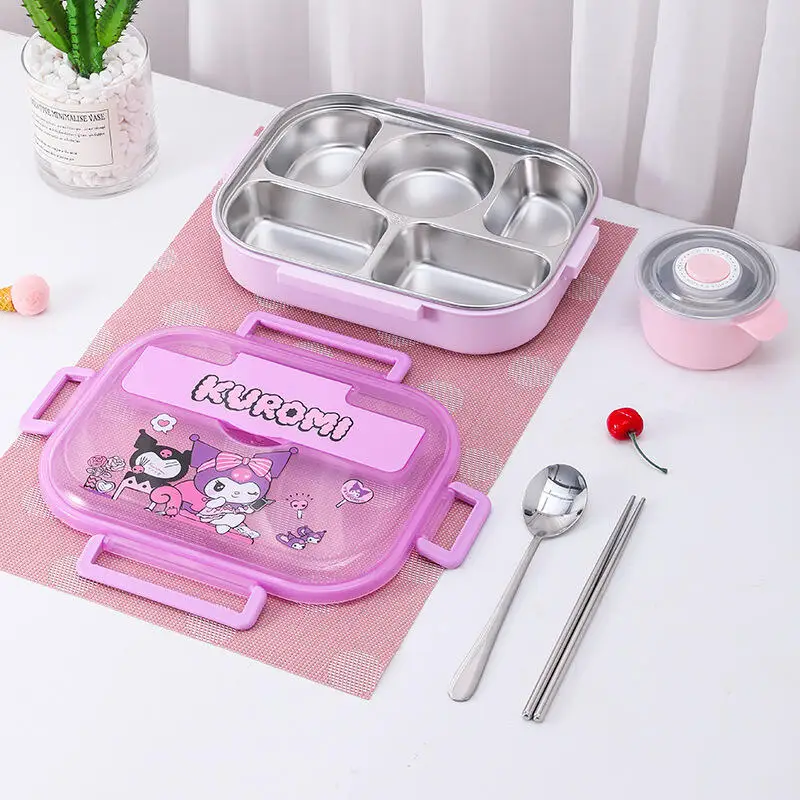 سانريو ماي ميلودي كورومي صندوق الغداء صندوق الفواكه والخضروات كارتون ضرب المنتج منتج جديد سعة كبيرة في الهواء الطلق المحمولة الكبار #5