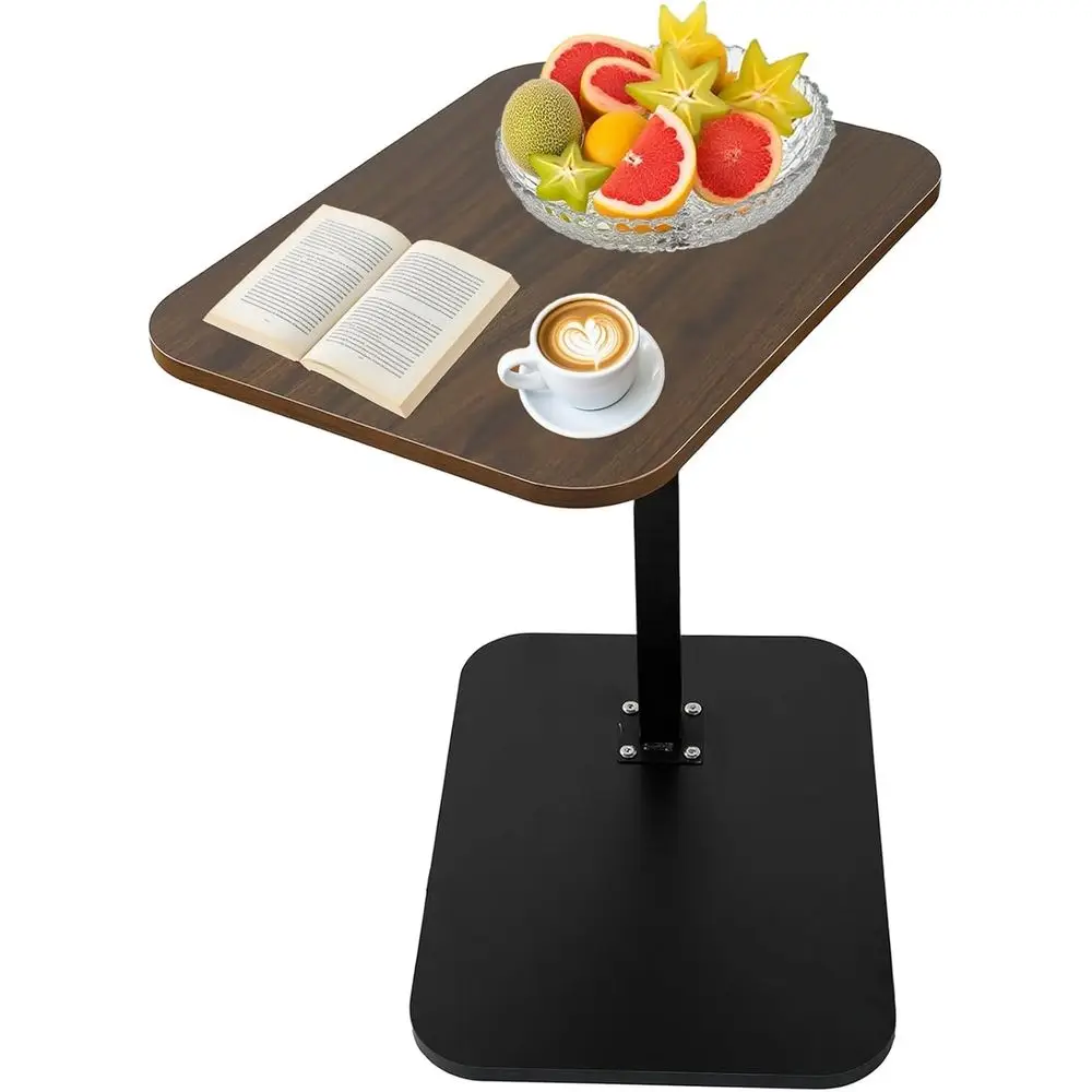 

Регулируемая прикроватная тумбочка, тумбочка для больниц и дома, подставка для ноутбука, отделка орех