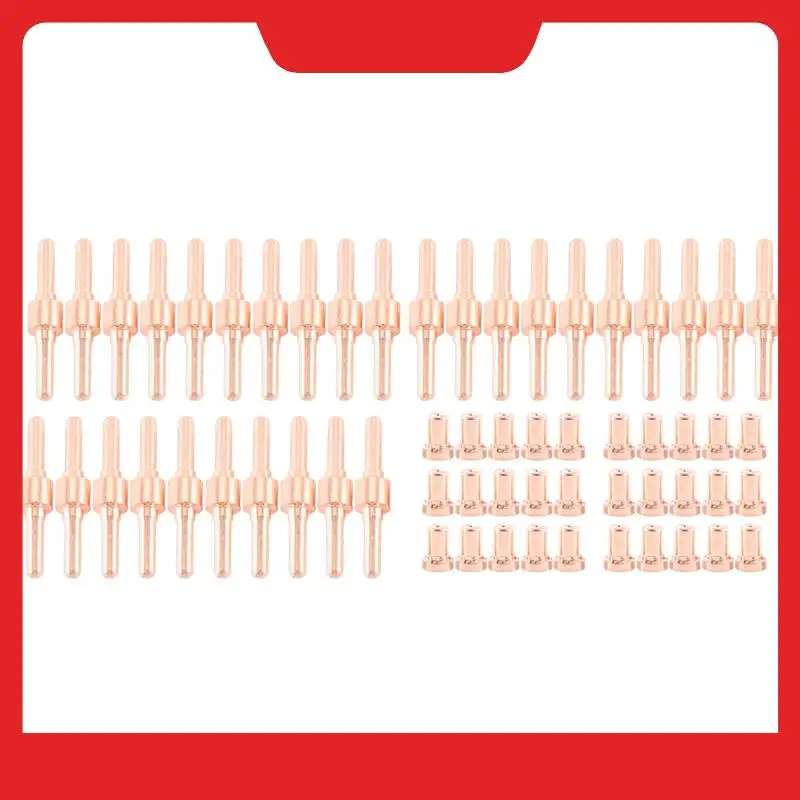 

A32HOT-60 шт., красный медный удлиненный длинный плазменный резак, комплект электродов и сопел, расходные материалы для PT31 LG40 40A, режущая сварочная горелка