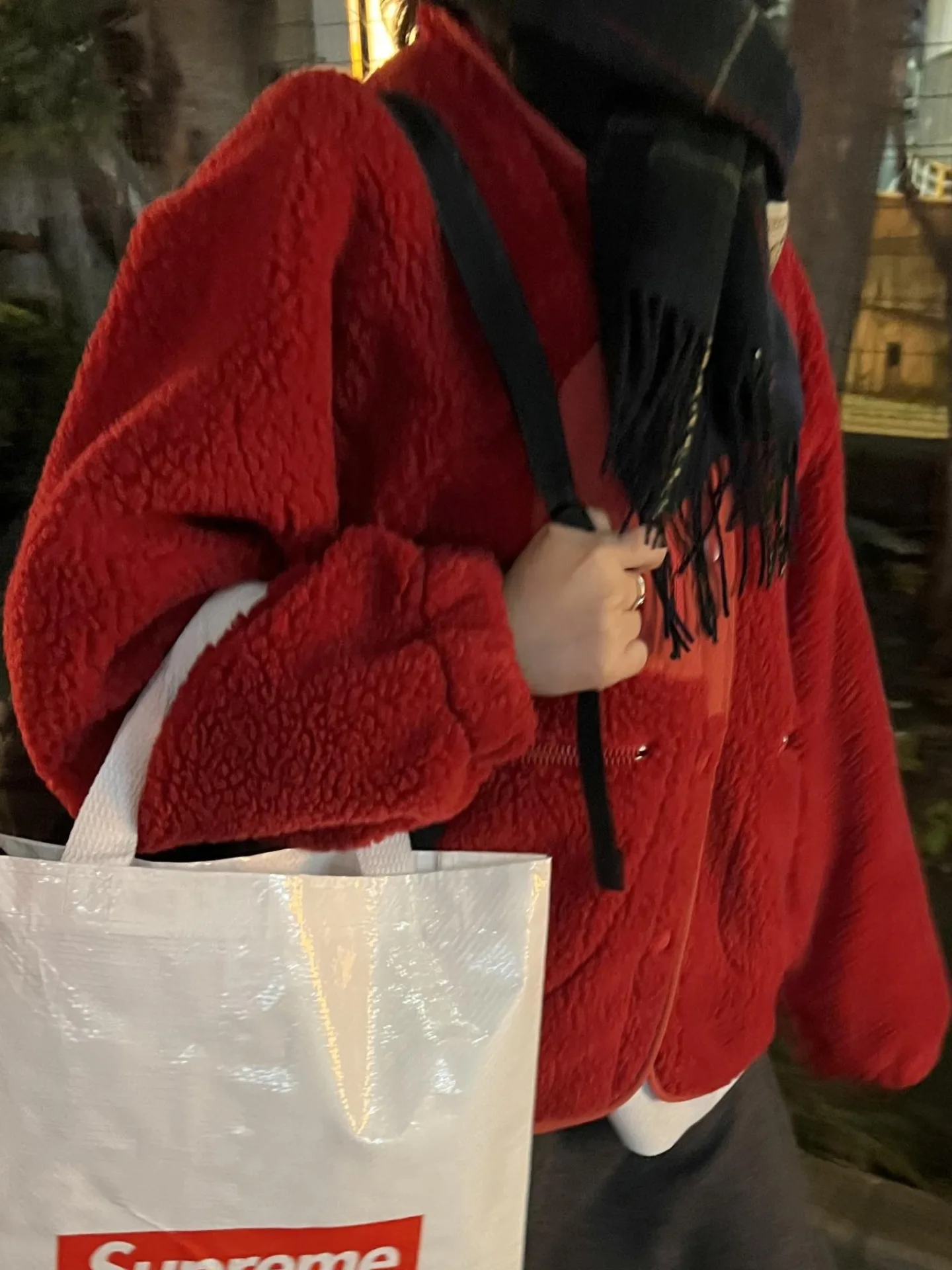 

Корейский модный дизайн, женское пальто из красного меха ягненка, ранняя зима, новое теплое молодежное хлопковое пальто Sli