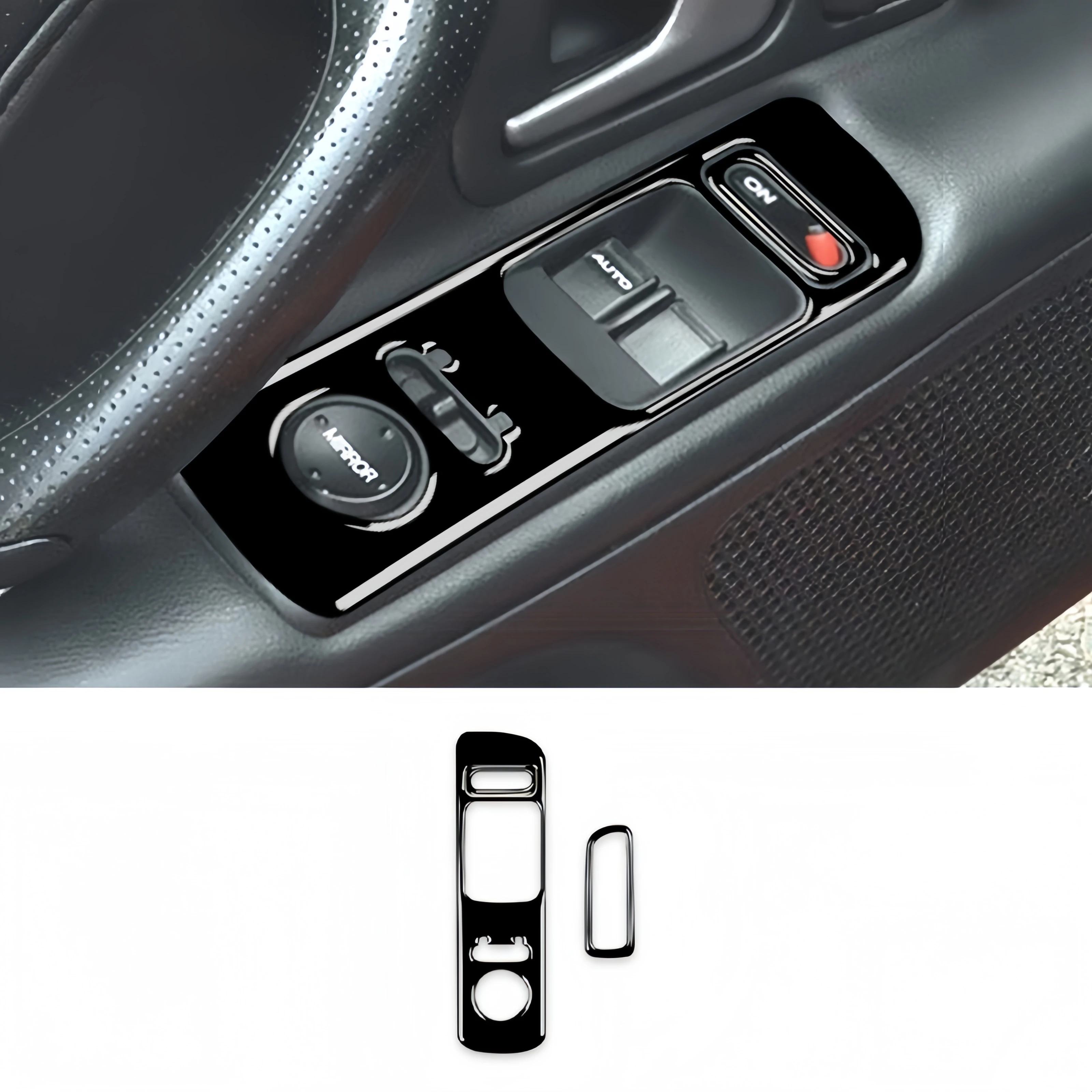 

For Honda S2000 AP1 AP2 2000-2009 Piano Black Car Interior Door Window Lift Control Panel Trim Cover Decor Stickers Accessories