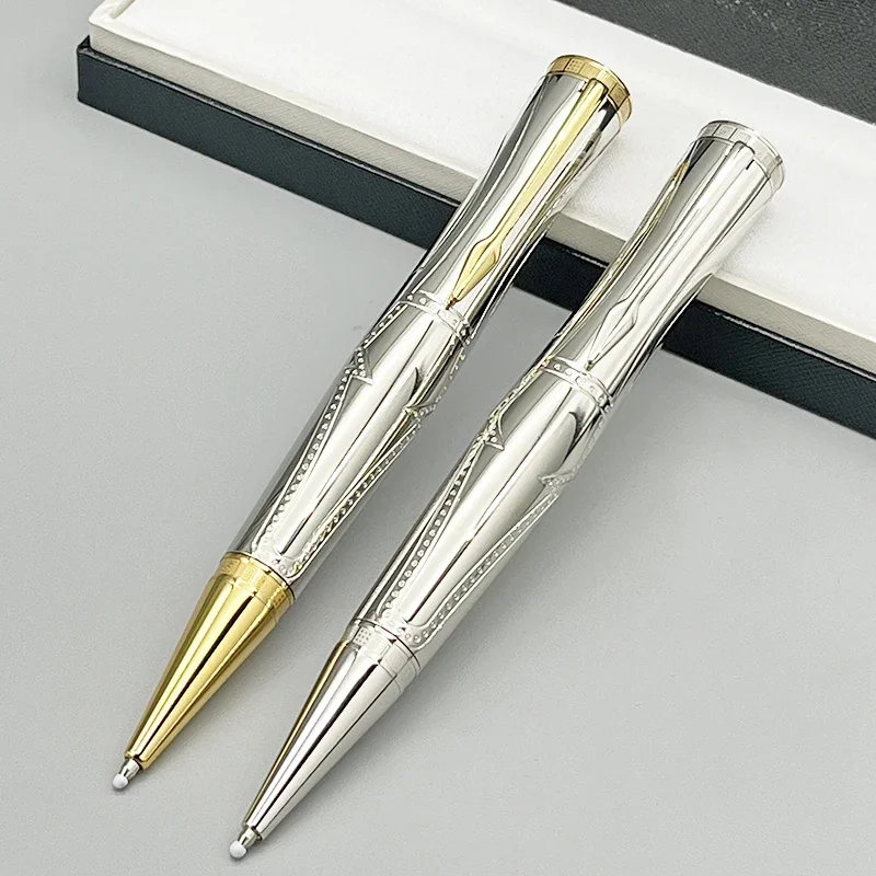 MB Luxury Ballpoint Pen Premier 1:1 Quality Homage to Homer Great Writer Lined Carving Style With Serial / Model Number