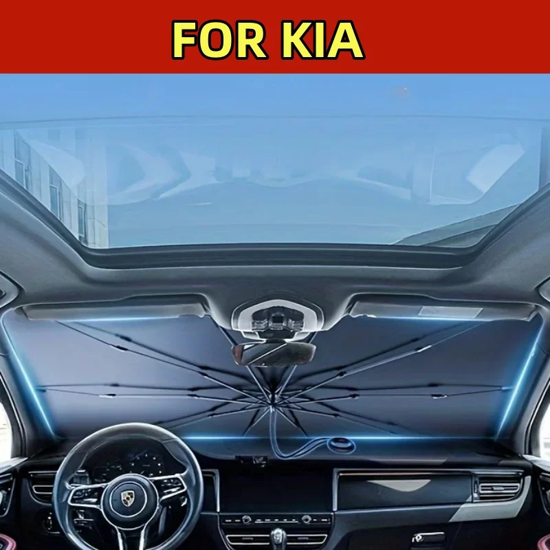 

FOR KIA Forte 2010-2025Car sun umbrella pull rope anti-scratch handle pull ring front windshield sun umbrella sun protection