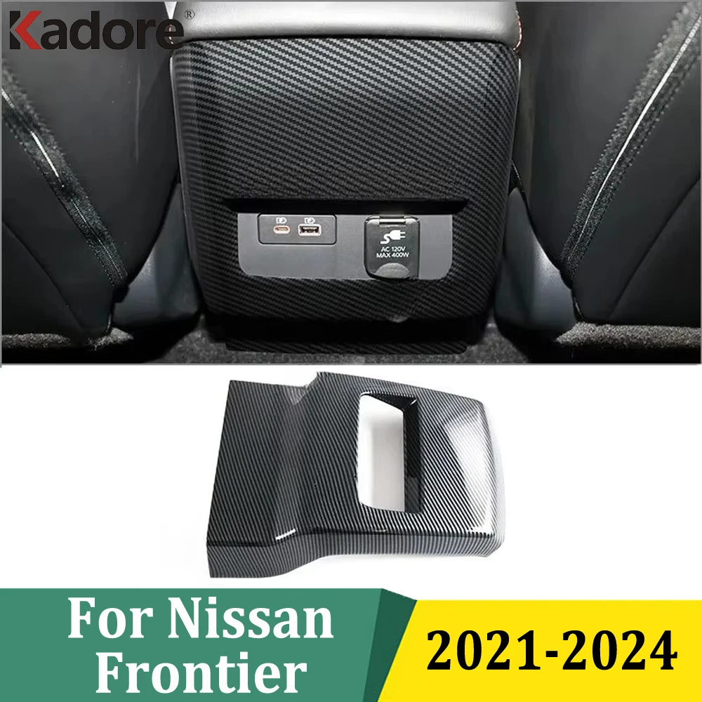 For Nissan Frontier 2021 2022 2023 2024 Rear Armrest Air Conditonnal Vent Cover Trim AC Outlet Panel Interior Car Accessories