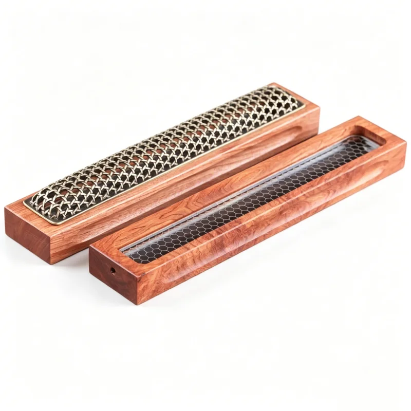

1PCS Rosewood Line Incense Burner Classical Sandalwood Coil Base Burning Incense Stick Holder Home Fragrance Table Centerpieces