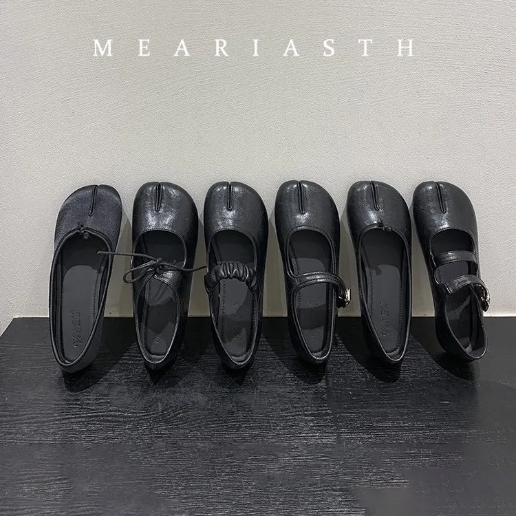 brand-designer-sofe-leather-split-toe-ballet-flat-shoes-women's-comfortable-soft-sole-shallow-slip-on-casual-loafers-tabi-shoes