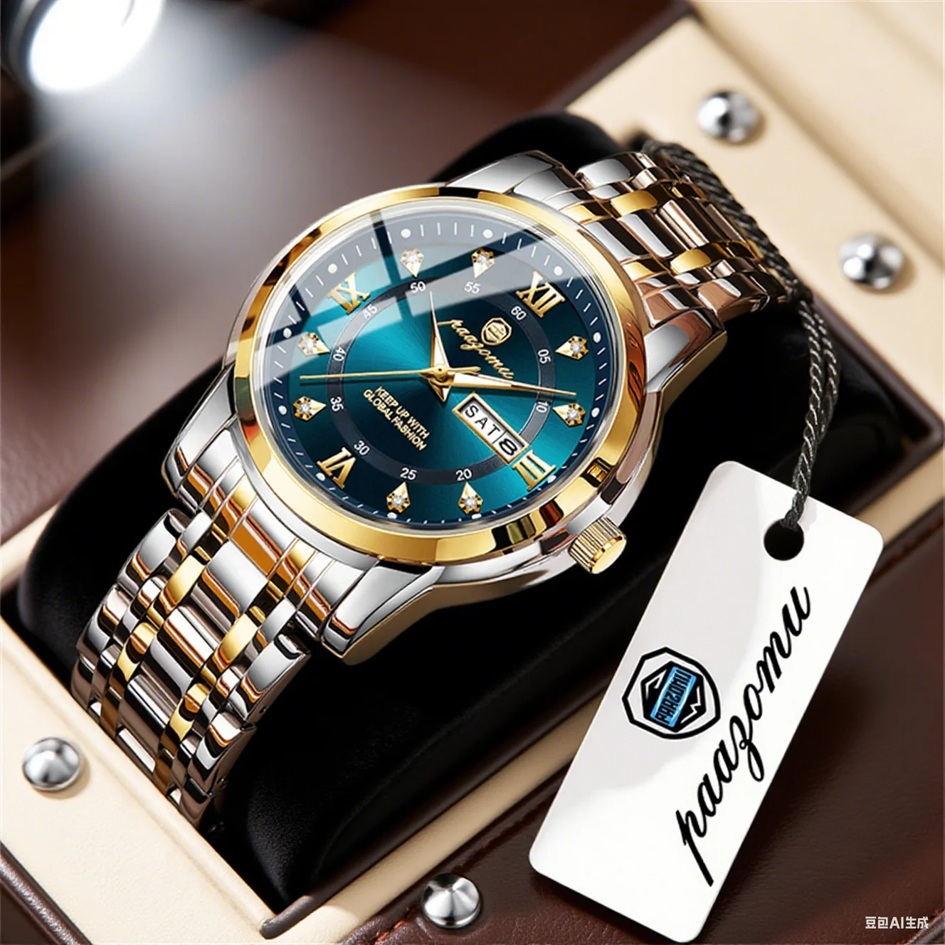 

Новинка 2024 года, мужские часы, деловые мужские роскошные часы, автоматические часы, мужские светящиеся водонепроницаемые модные кварцевые наручные часы Montre Homme