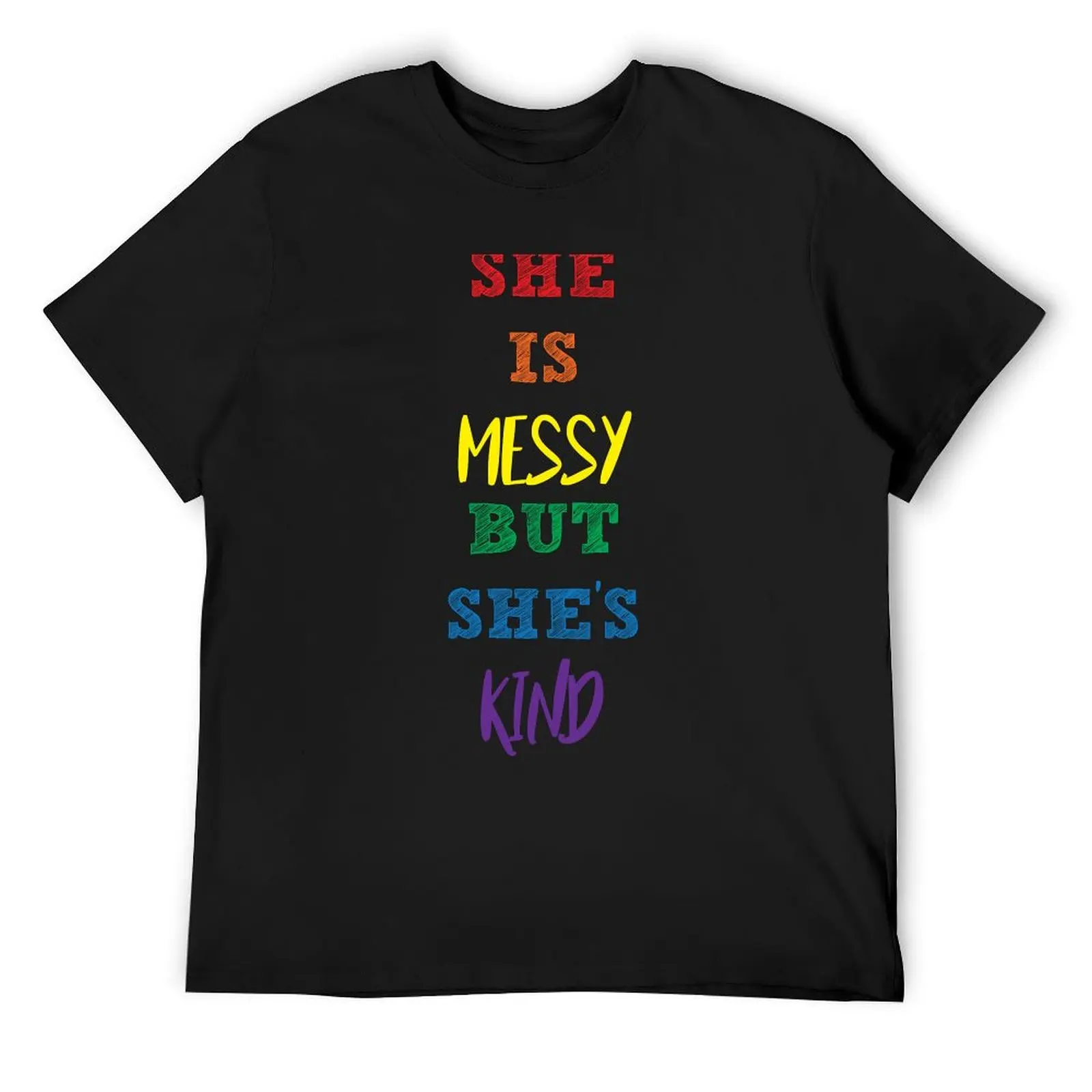 

Waitress - She is Messy but She's Kind T-Shirt valentines clothes graphics heavyweight t shirts for men