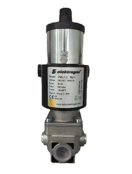 Elektrogas slow opening solenoid valve VML4-DN40 VML35-Rp DN32 VML3-2 VML8-3 DN80 VML7-3 DN65 VML1-2 VML2-2