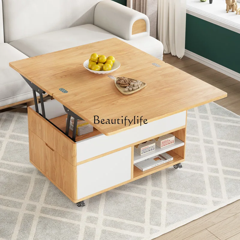 

Multifunctional lift coffee table dining table dual-purpose creative living room furniture simple folding dining table