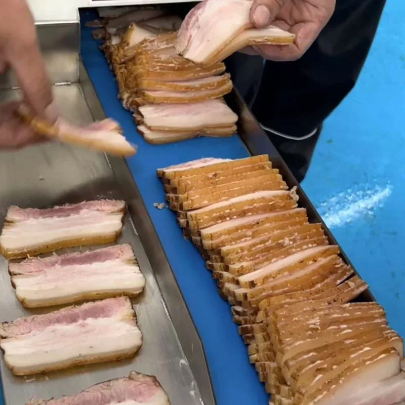 Heavy Meat Slicer Commercial Automatic Slicing Equipment For Braised Pork Cured Meat Bacon Stewed Beef Food Processing Plant view 5