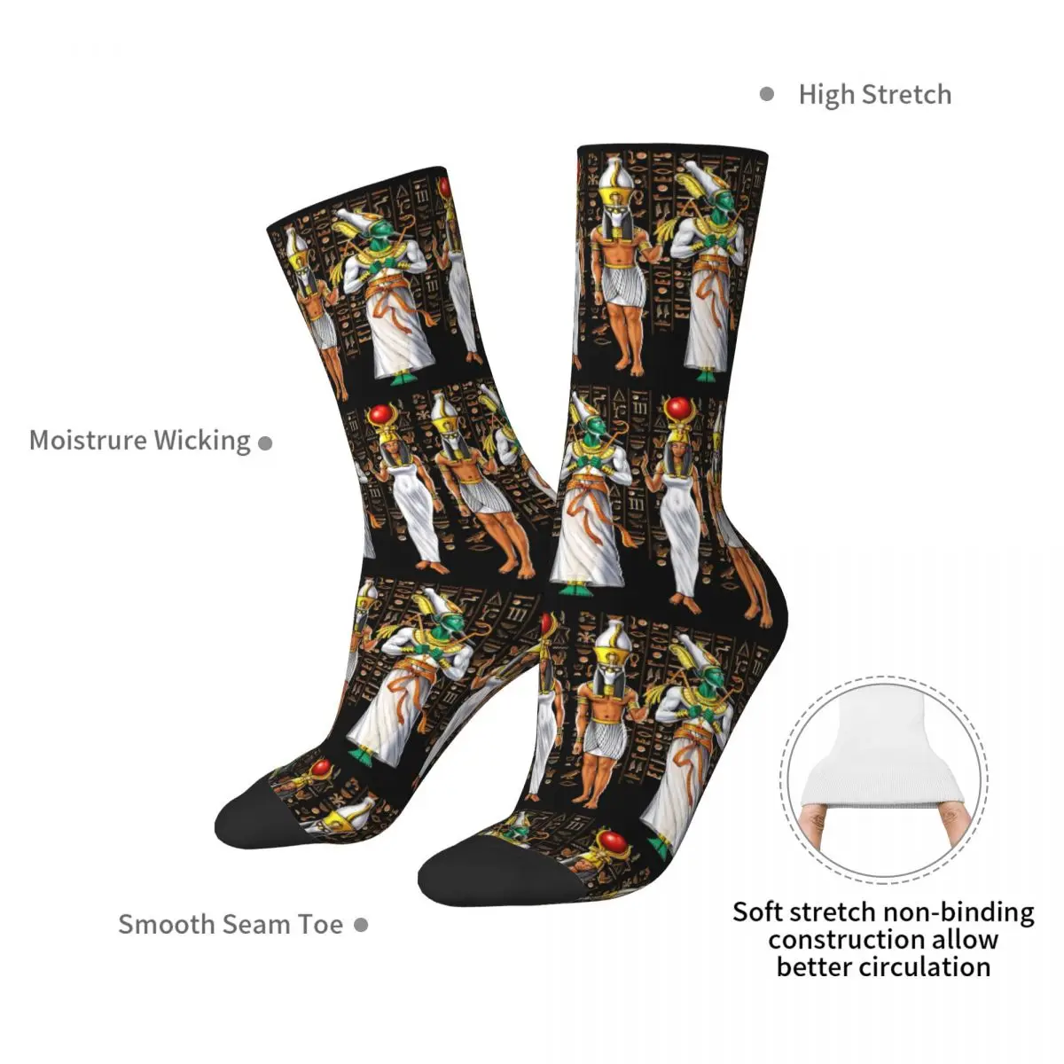 Ancient Egyptian Mythology Socks Harajuku Super Soft Stockings All Season Long Socks Accessories for Unisex Birthday Present