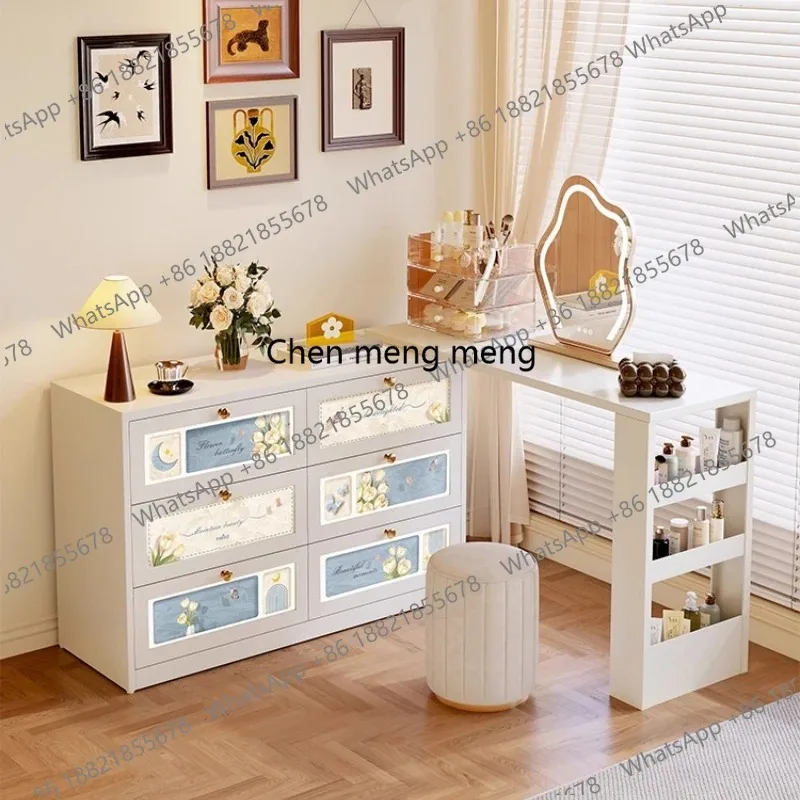 E136 Light Women Chairs Dressing Tables Makeup Mirror Girls Modern Dressing Table Drawers Moveis Para Quart House Accessories