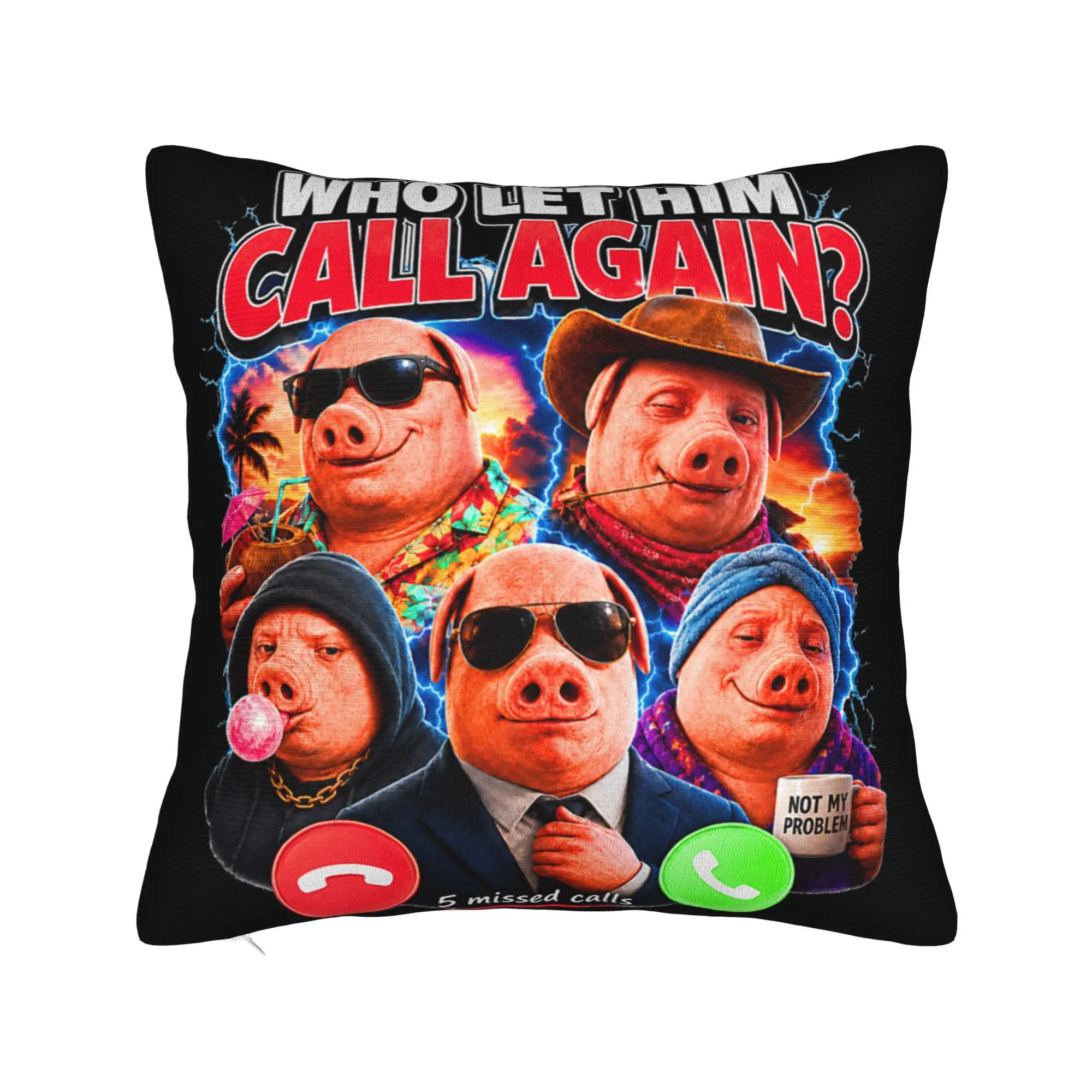 John Pork Who Let Him Call Again Premium Tri Blend Pillow Case  Comfy Pillow Cover For Office Car Home Decor Funny Pillowcases