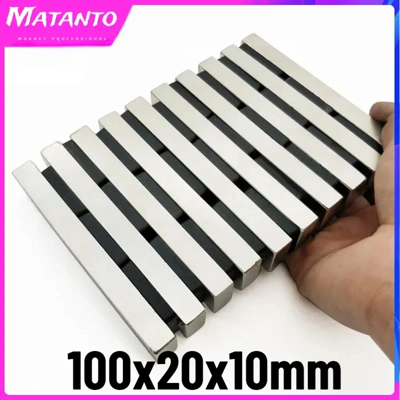 

100x20x10mm Powerful Block Magnets N35 Super Neodymium Magnet Permanent NdFeB Magnets 100*20*10 Mm